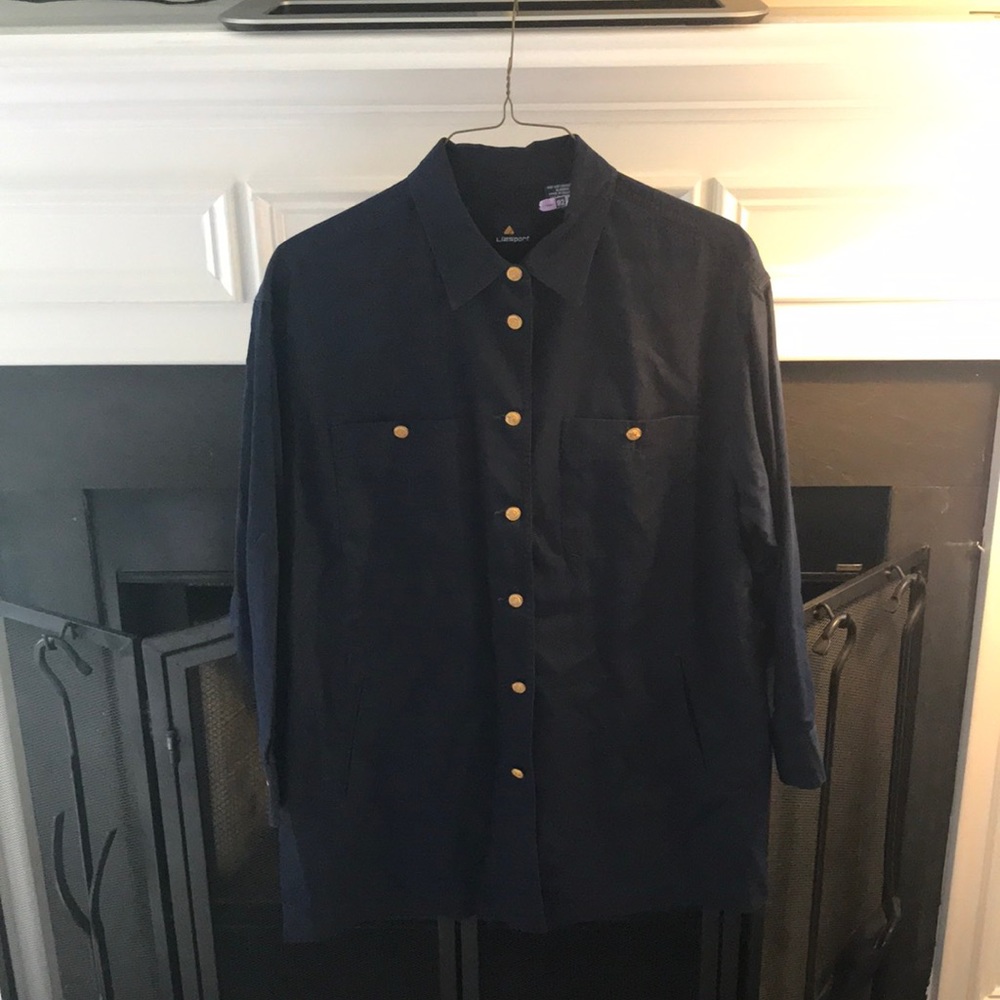 Liz Sport 100% Cotton Button Down